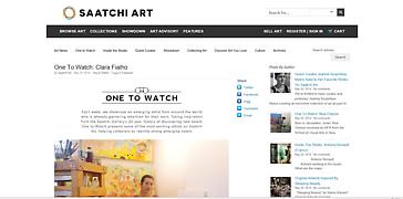 Clara Fialho named "One To Watch" by Saatchi Art