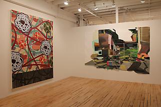 Arden Bendler Browning, Rebecca Rutstein and Charles Burwell in "Shifting Speeds" at The Painting Center