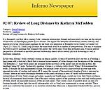 McFadden, Kathryn, "Review of Long Distance", Inferno Newspaper, 05/09