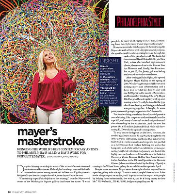 Bridgette Mayer featured in Philadelphia Style Magazine