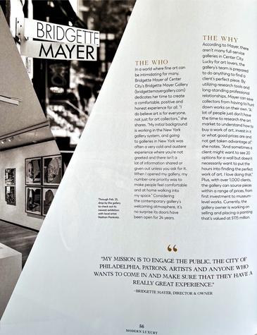 Bridgette Mayer interviewed for Philadelphia Style Magazine
